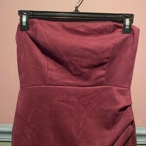 NWOT Charlotte Russe Suede Strapless Dress